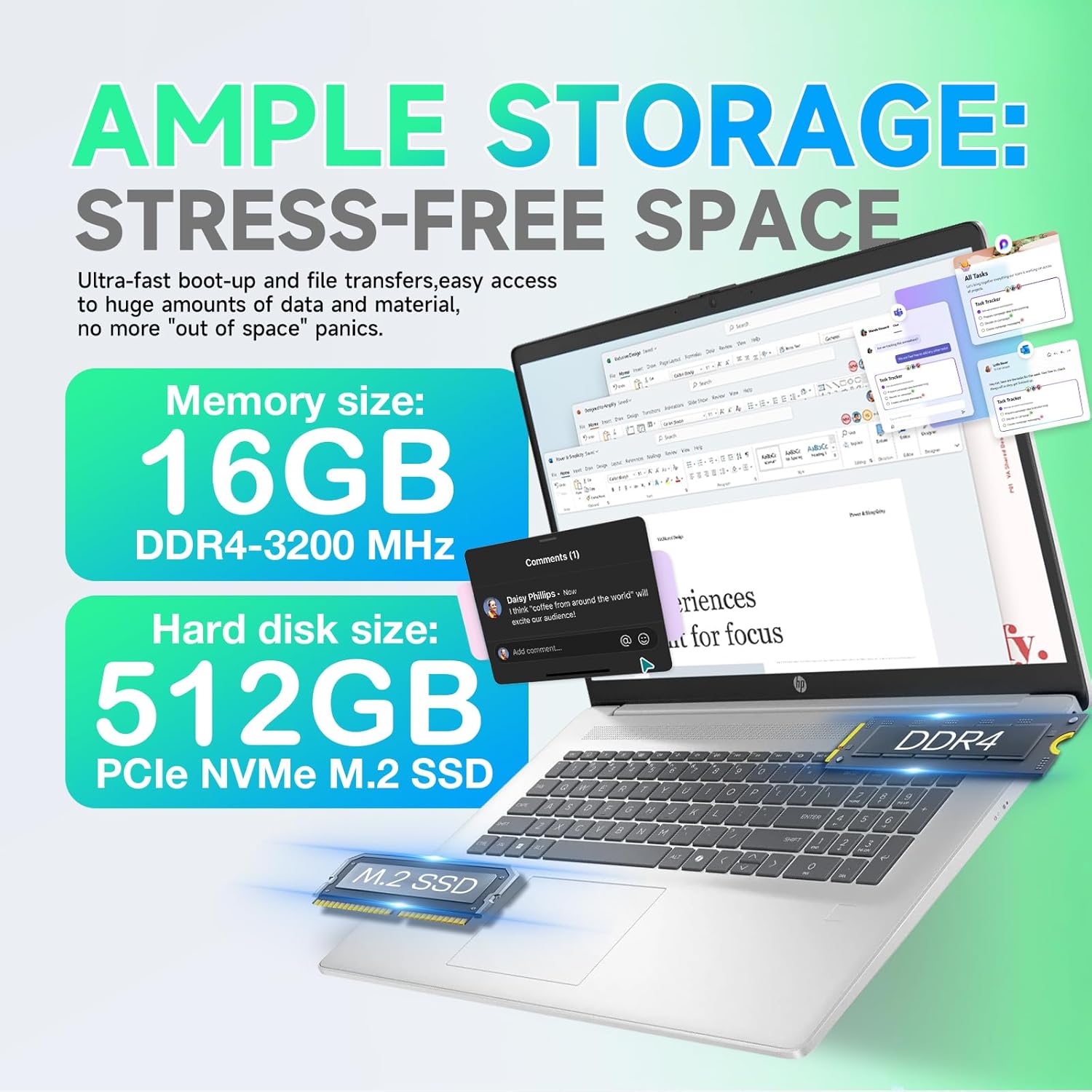 HP 17.3" Touchscreen Laptop for Business and Students • AMD Ryzen 5 7430U(12-Thread) • 17.3" HD+ Anti-Glare Display • Wi-Fi 6 • Backlit KB • Win 11 Pro • w/AI Voice Recorder • 32 GB RAM • 1TB SSD