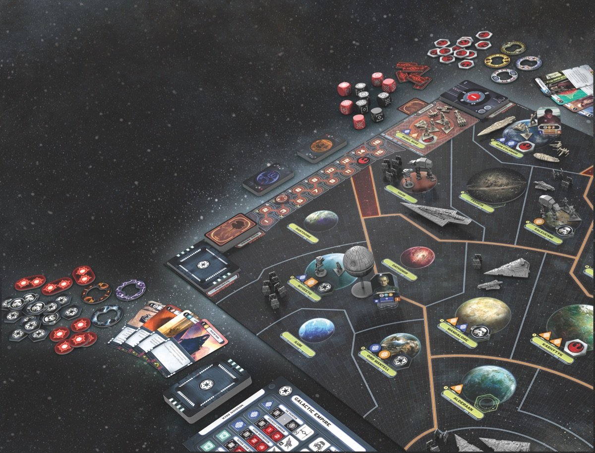 Fantasy Flight Games, Star Wars: Rebellion, Grundspiel, Expertenspiel, Brettspiel, 2-4 Spieler, Ab 14+ Jahren, 180+ Minuten, Deutsch, Schwarz