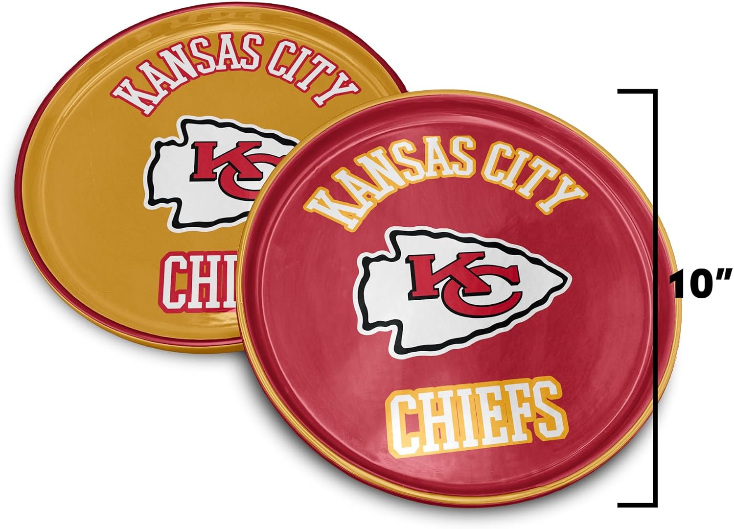 NFL Kansas City Chiefs Home and Away 2 Pack Round Serving Plates