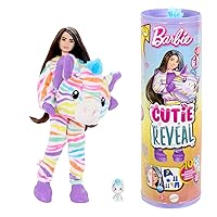 Barbie-Barbie Cutie Reveal-Poupée zebre Reve Coloré avec 10 surprises HRK39