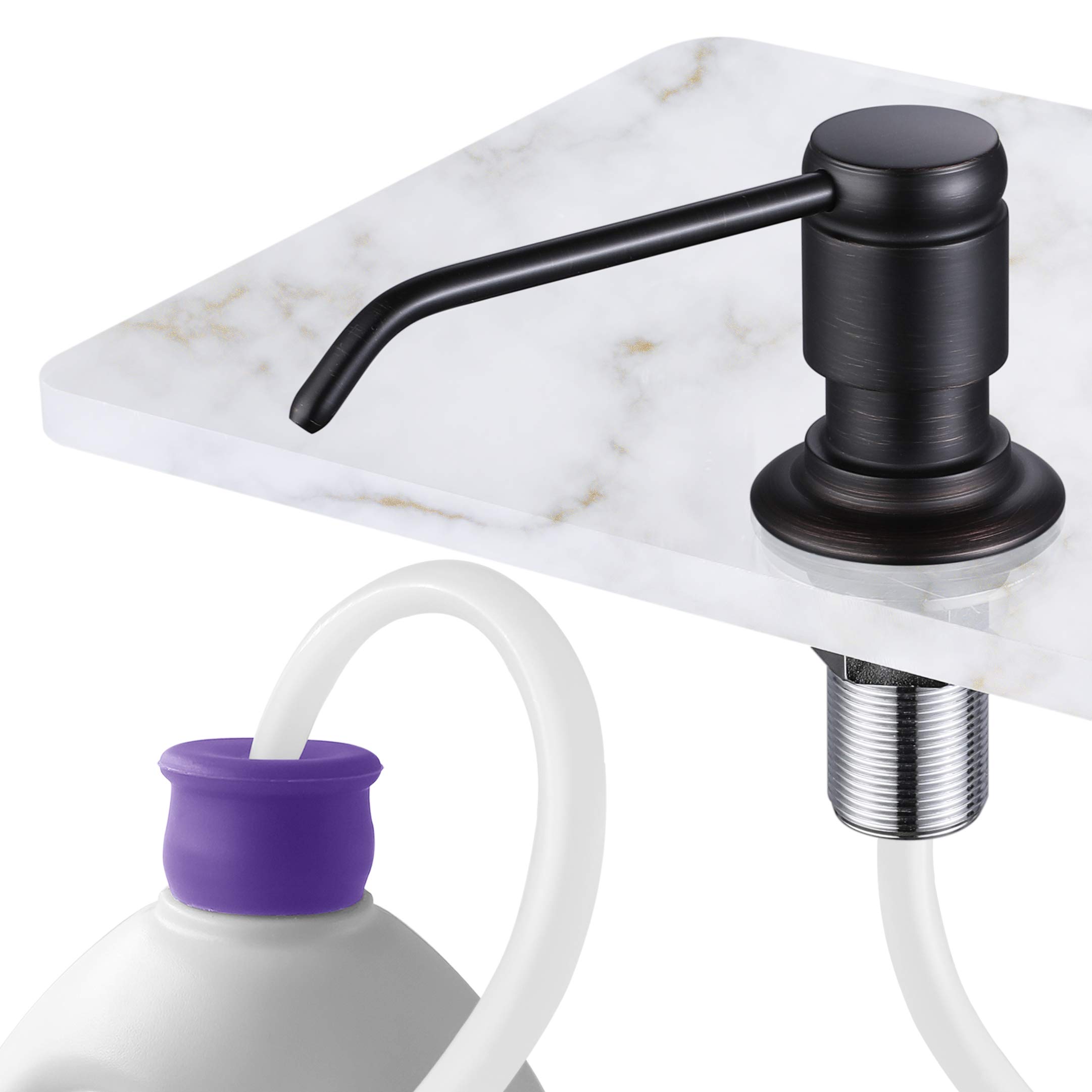 GAGALIFEin Counter Soap Dispenser for Kitchen Sink (Oil Rubbed Bronze) with 47“ Tube Kit
