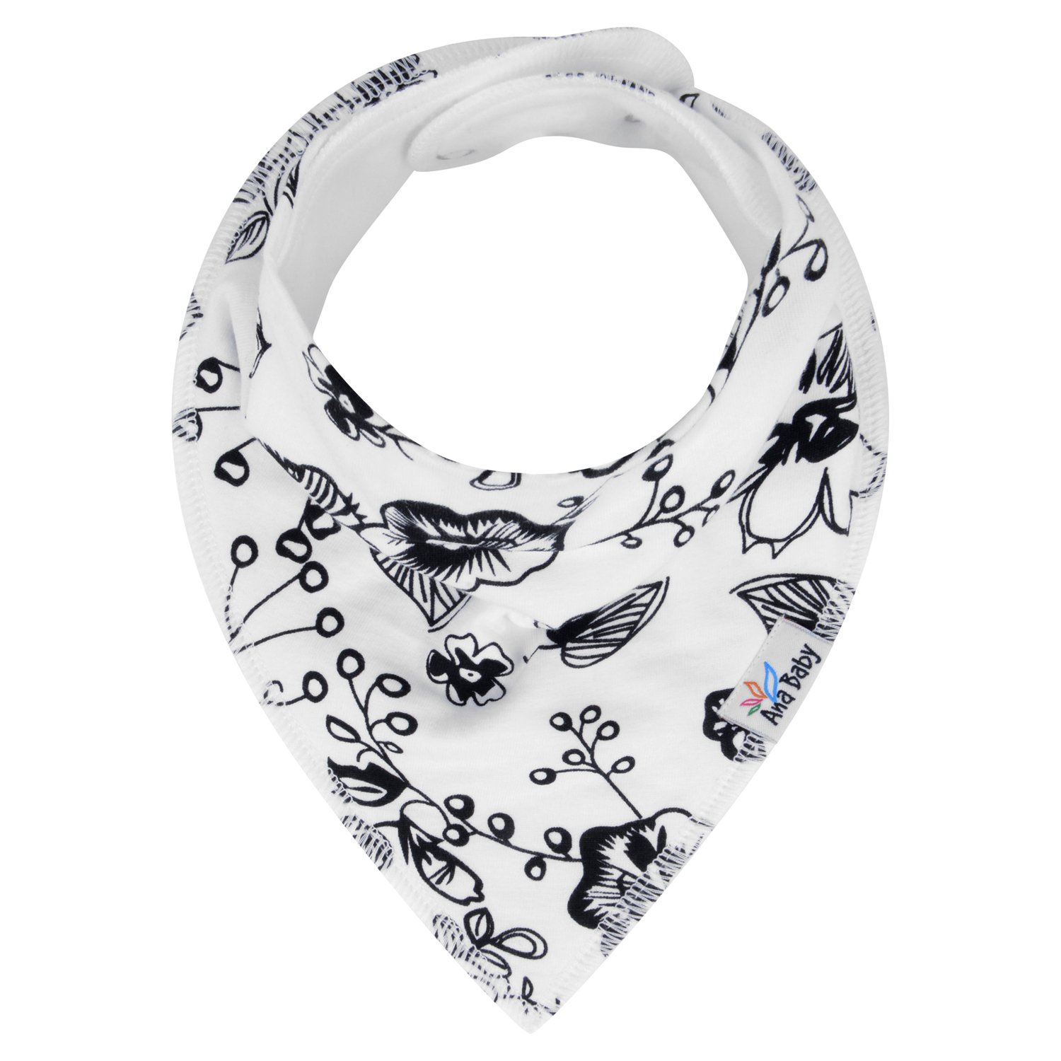 ana baby 10-Pack Baby Bandana Drool Bibs for Drooling and Teething, 100% Organic Cotton, Soft and Absorbent, Bibs for Baby Girls