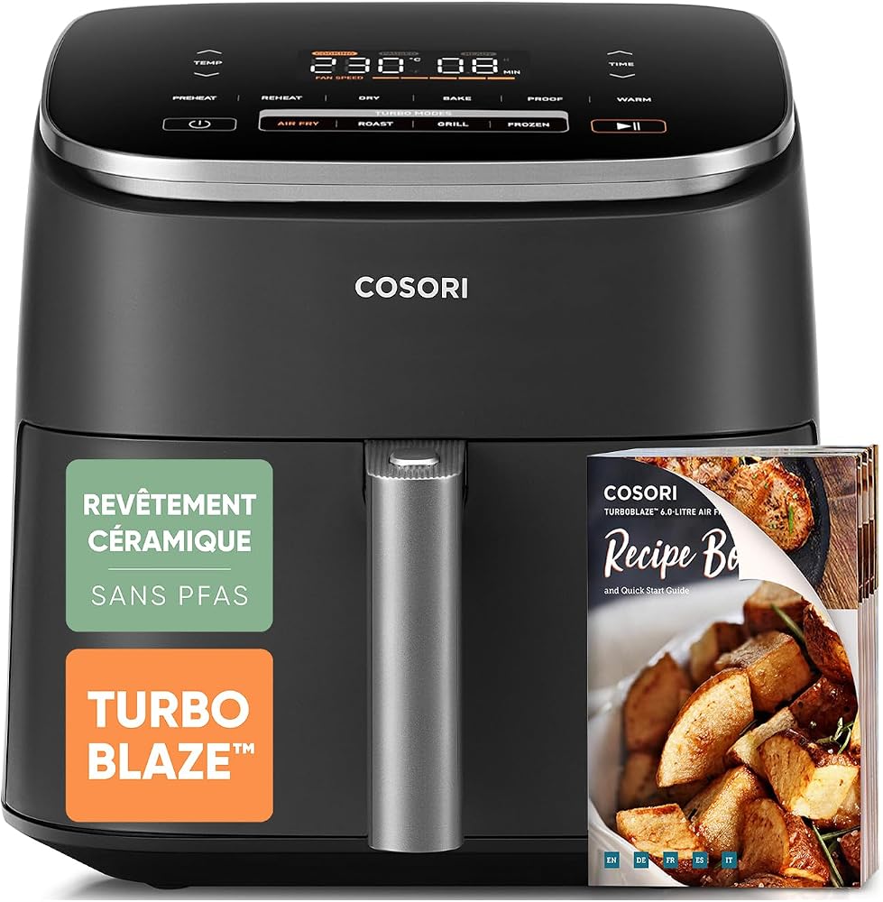 Cosori Air Fryer 6L TurboBlaze Revêtement en Céramique sans PFAS 9-en-1