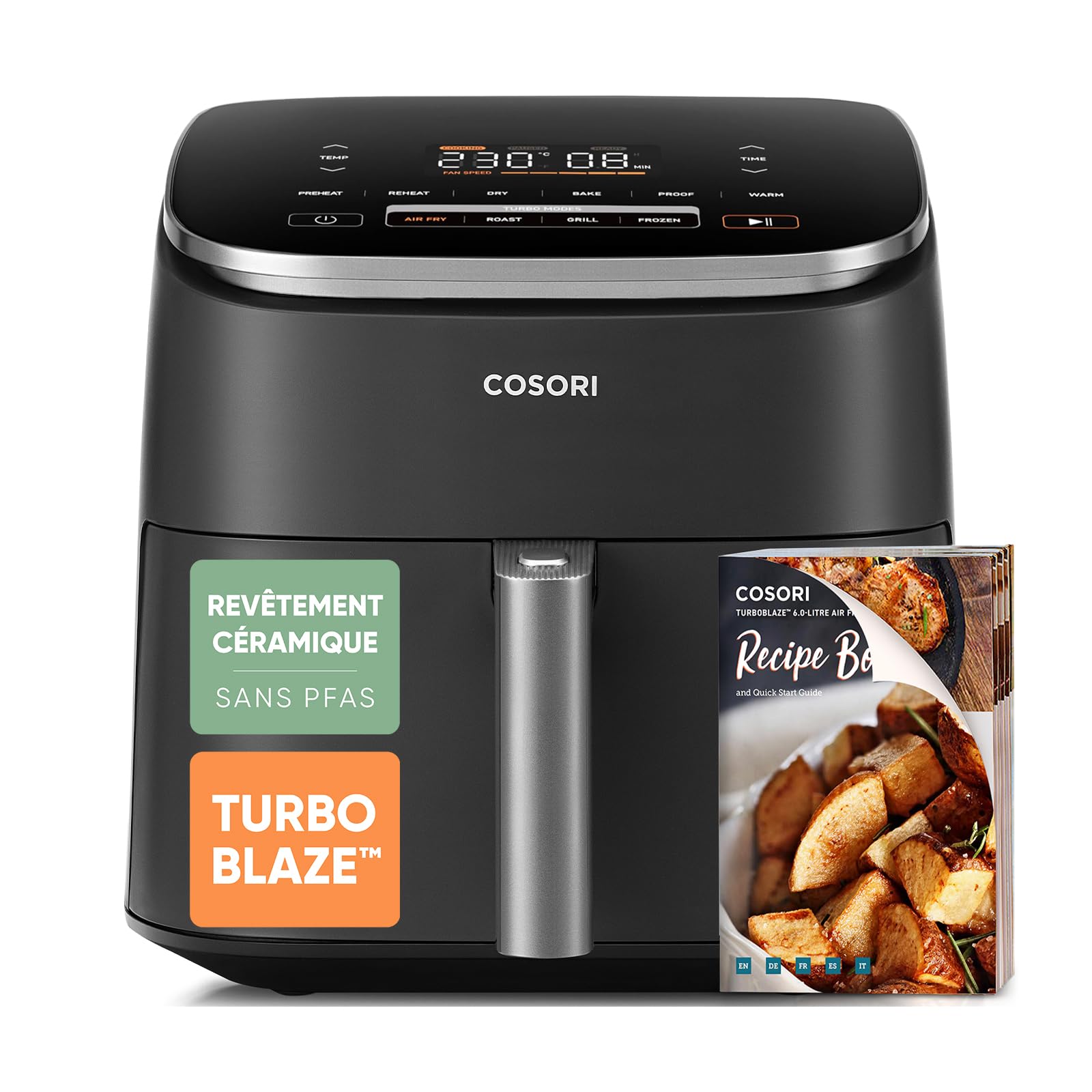 Cosori CAF-DC601-C - Air fryer grand format 6 à 7l