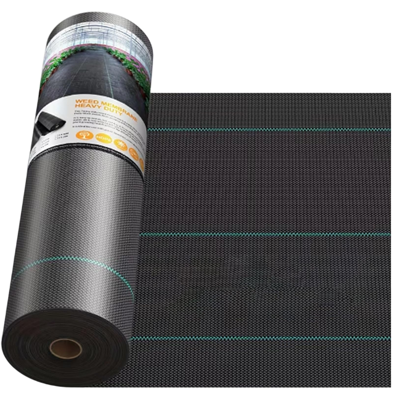 Tessuto non tessuto per erbacce da giardino, 2 m x 5 m, 100 g/m²