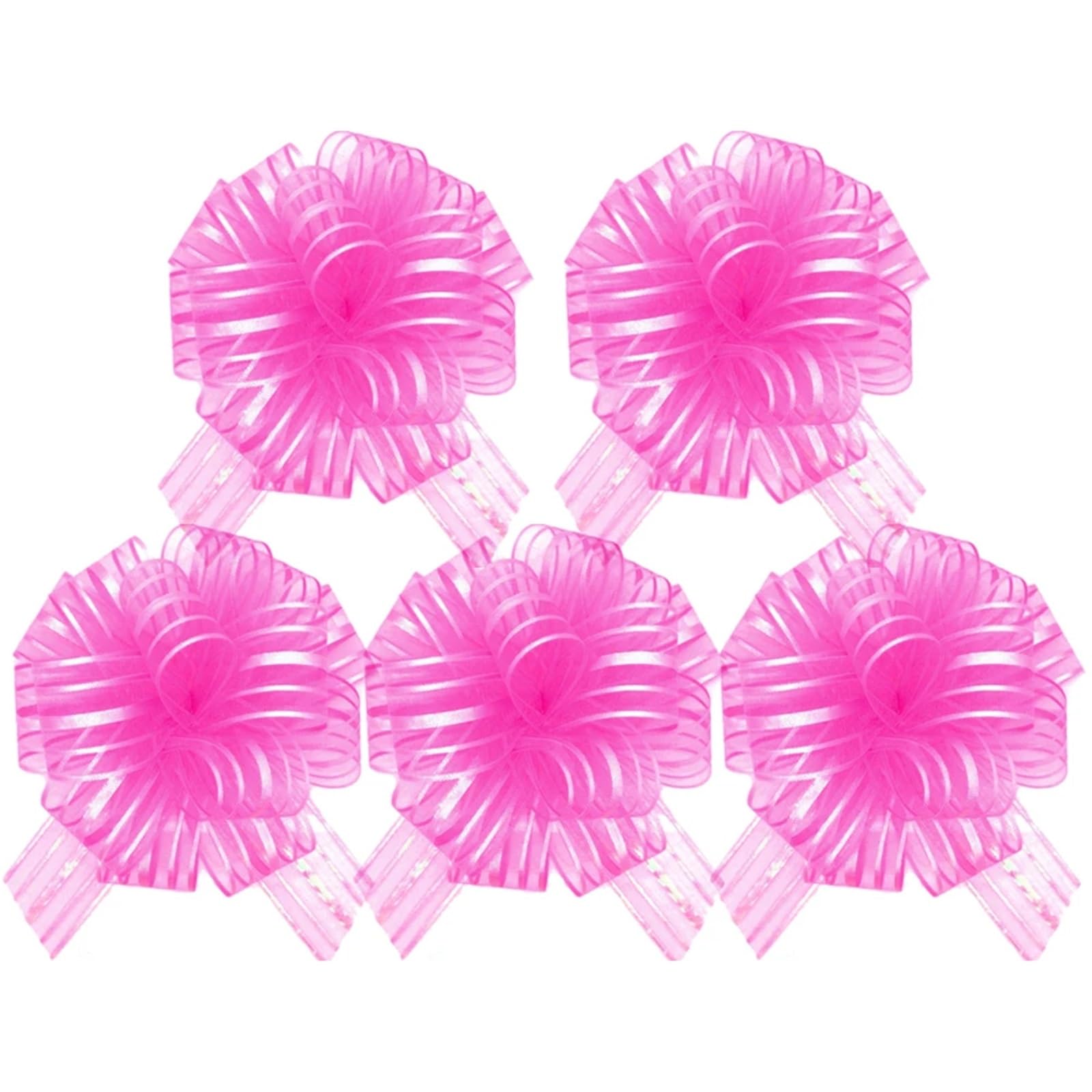Xinglongs Bows & Ribbons 30PCS/Lot 6 Inch Pull Wrapping Bow Large Organza Gift Pull Bows with Ribbon For Wedding Decoration Wedding Gift Baskets(Color7)