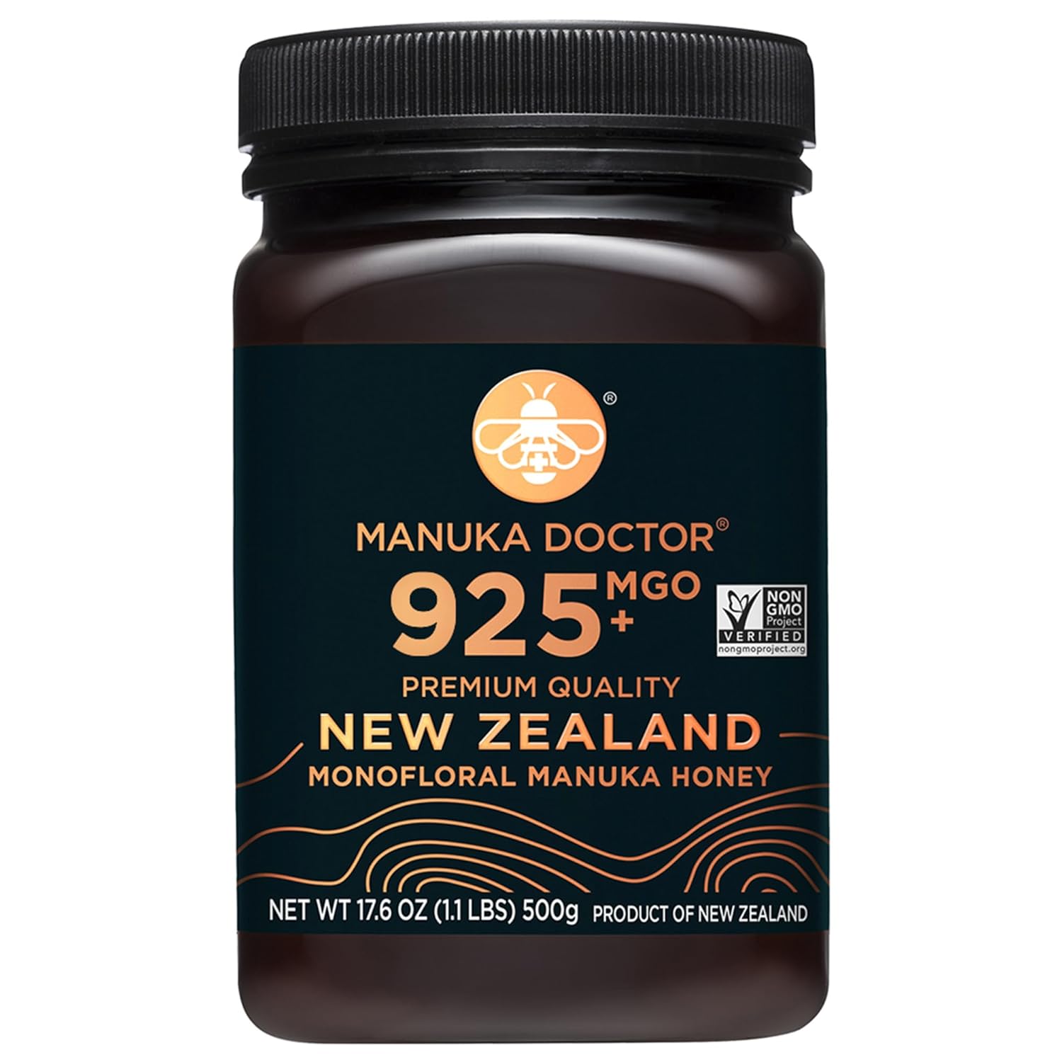 Manuka Doctor - MGO 925+ Manuka Honey Monofloral, 100% Pure New Zealand Honey. Certified. Guaranteed. Raw. Non-GMO (17.6 oz)