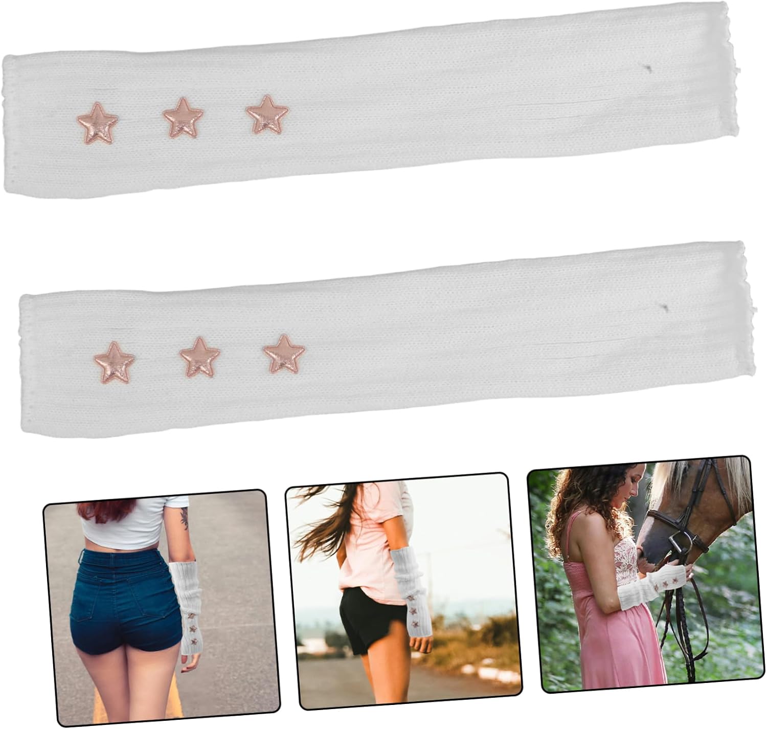 1Pair Charming Lolita Fingerless Arm Sleeves for Women Breathable Knitting Accessories Street Fashion Cute for Everyday Wear Bold Style