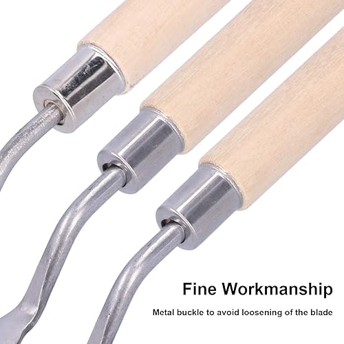 Miniatura 3 de Juego de cuchillos de paleta, 3 unids mango de madera pintura al óleo raspador cuchillo de paleta mango de madera pintura cuchillo conjunto de