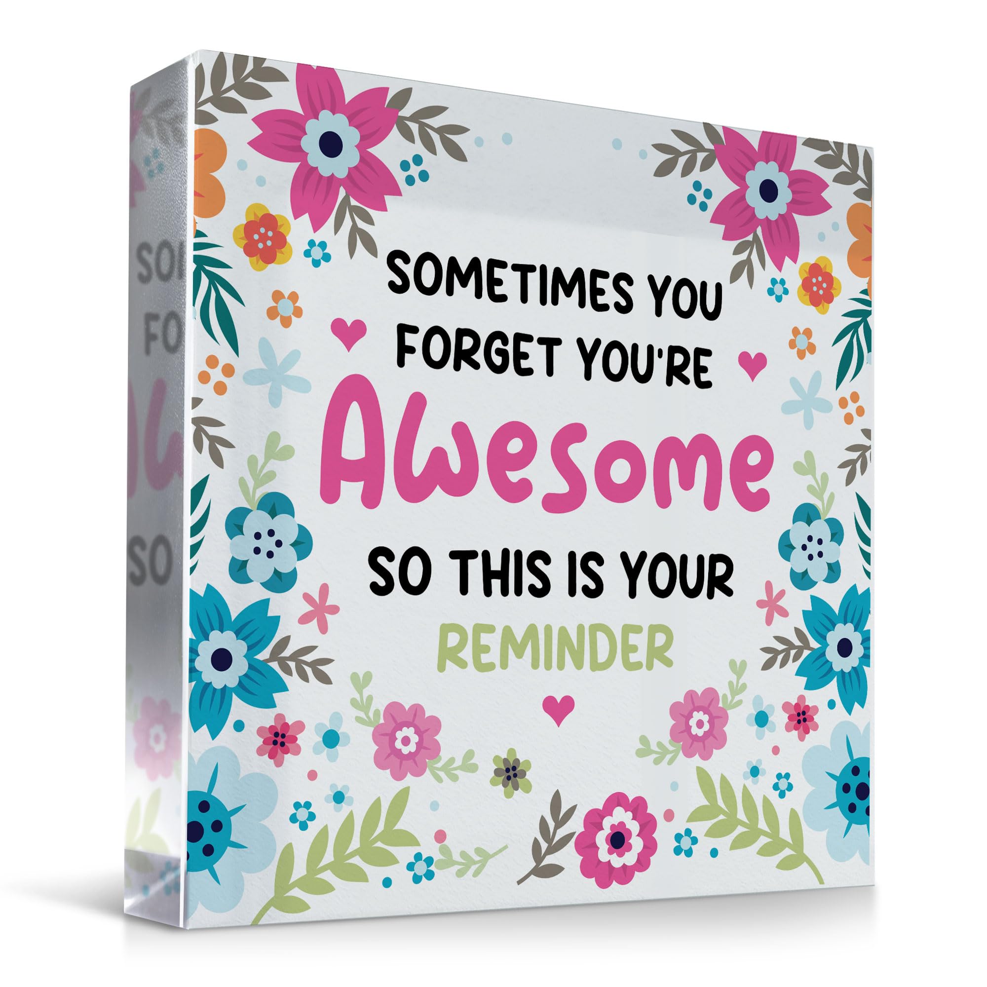 Red Ocean You Are Awesome Gift For Best Friend Acrylic Sign Friendship Sign Gifts for Women Best Friend Sentimental Sign Inspirational Gift for Cheer Up Women Keepsake
