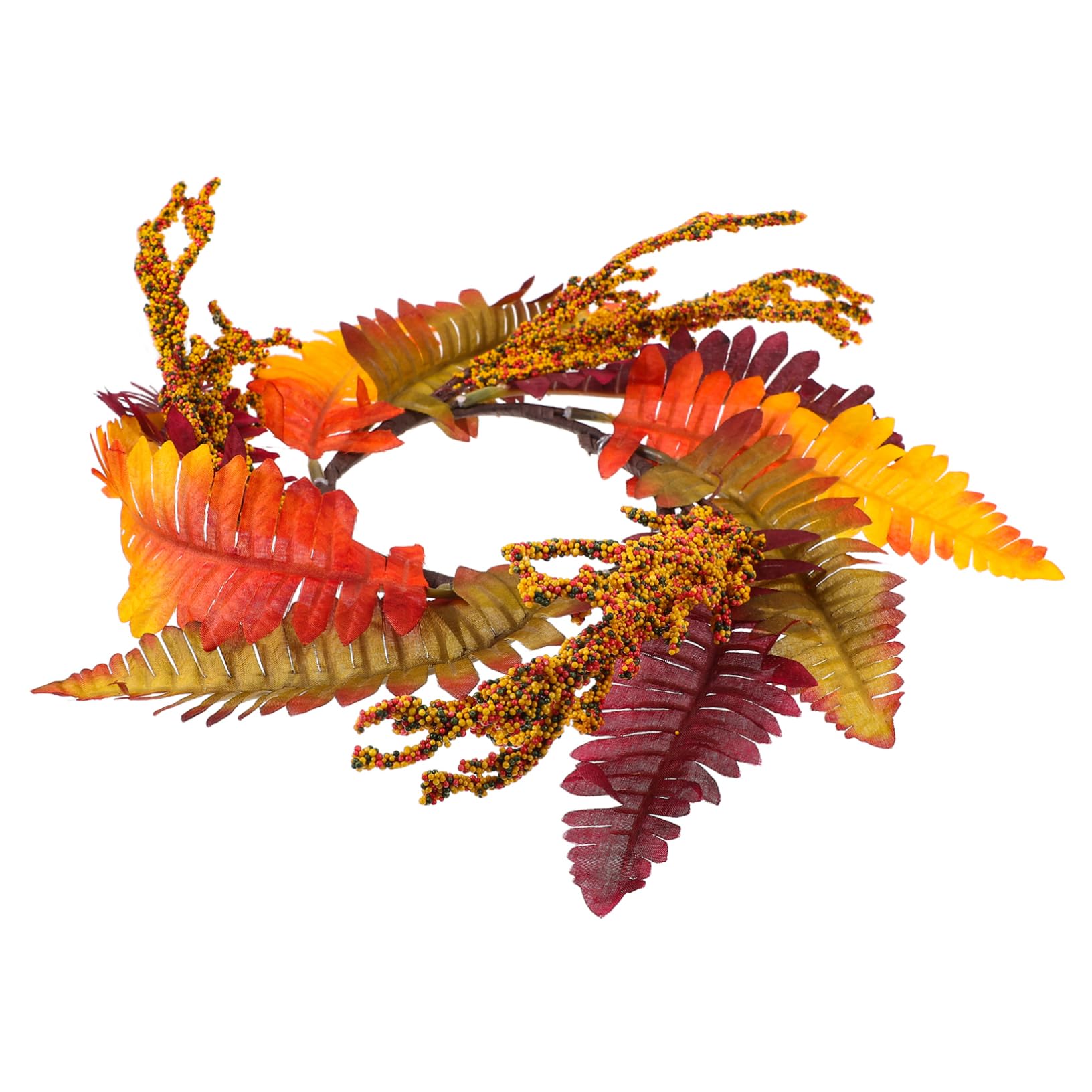 Zerodeko 5 Pezzi ghirlanda di ringraziamento decorazione halloween addobbo halloween glicine festone anello centrotavola del del ringraziamento anelli di foglia plastica