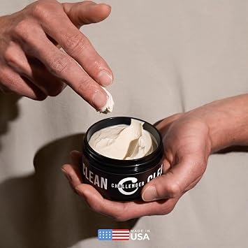 Challenger Fragrance Free Cream Pomade | Non-Comedogenic Styling Product | Unscented Hair Gel | Medium Firm Hold & Clean Ingredients | 1.5oz