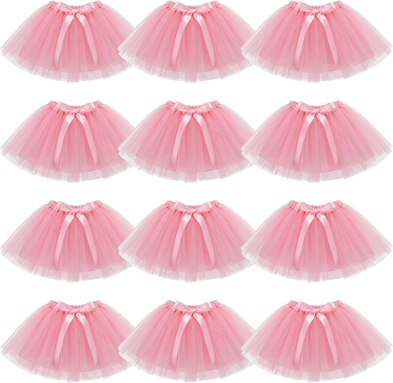 12 Pcs Mini Tutu Table Skirt Wine Bottle Cover: Tulle Tutu Skirt Vase Decor Garland Table Centerpieces for Wedding Baby Shower Cake Dessert Birthday Party (Pink)