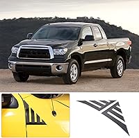 Vista 2 de 2 piezas de calcomanías para panel de hojas laterales de automóvil para Toyota Tundra 2007-2013, accesorios de fibra de carbono real, calcomanía