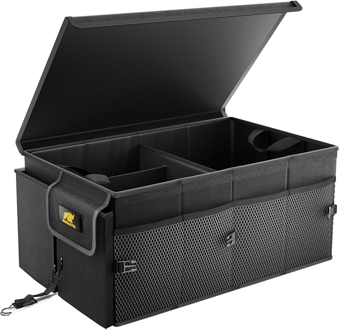 Amazon.co.jp: MIKKUPPA トランクボックス 車用収納ボックス 大容量 約55 L トランク 蓋付き 折り畳み 防水 収納 ...