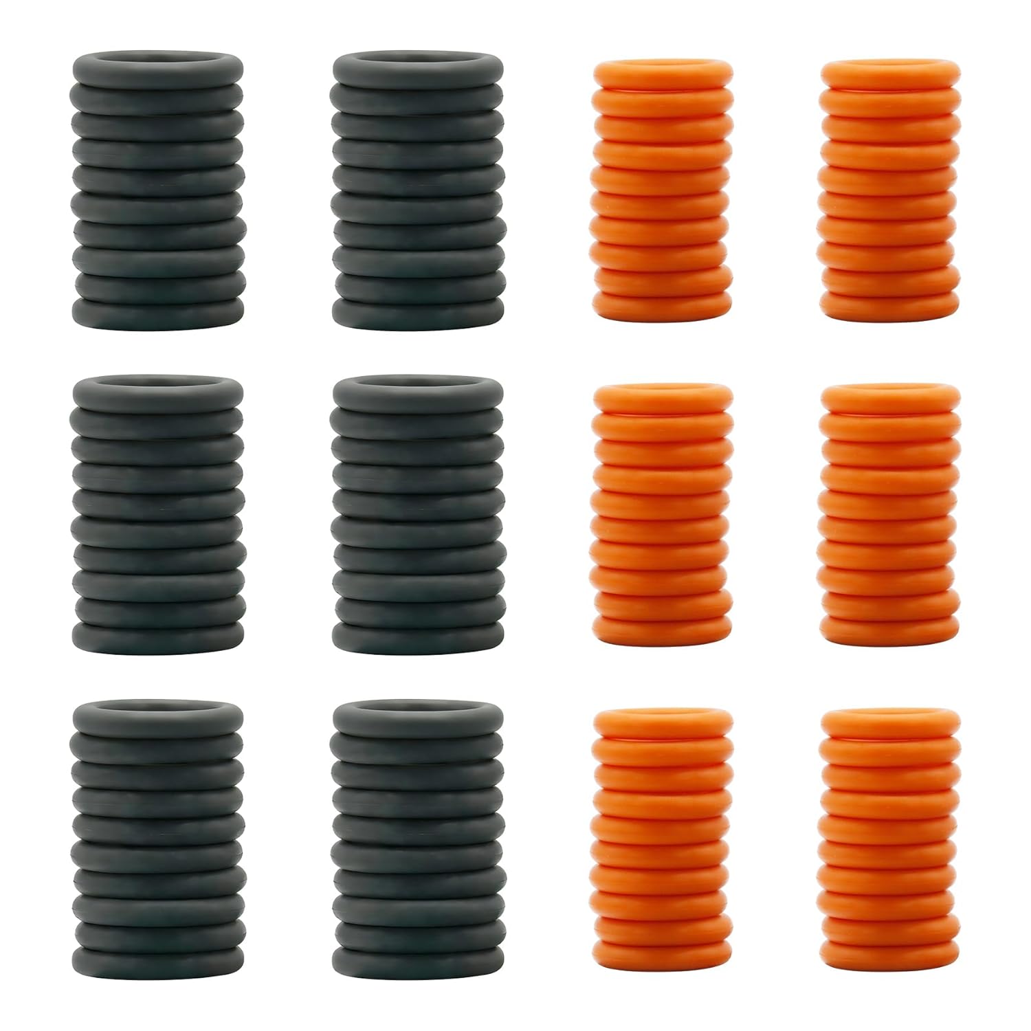 1/4" & 3/8" Pressure Washer O-Rings for Quick Coupler (60+60PC), Compatible with M22 Quick Connect Coupler, High Temperature & Buna-N Material (Red+Grey)