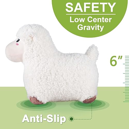 Miniatura 5 de Bouncy Pals Oveja Saltarina, Saltador Inflable de Animales de Granja para Niños y Niñas Pequeños, Juguete de Cordero Saltador para Exteriores