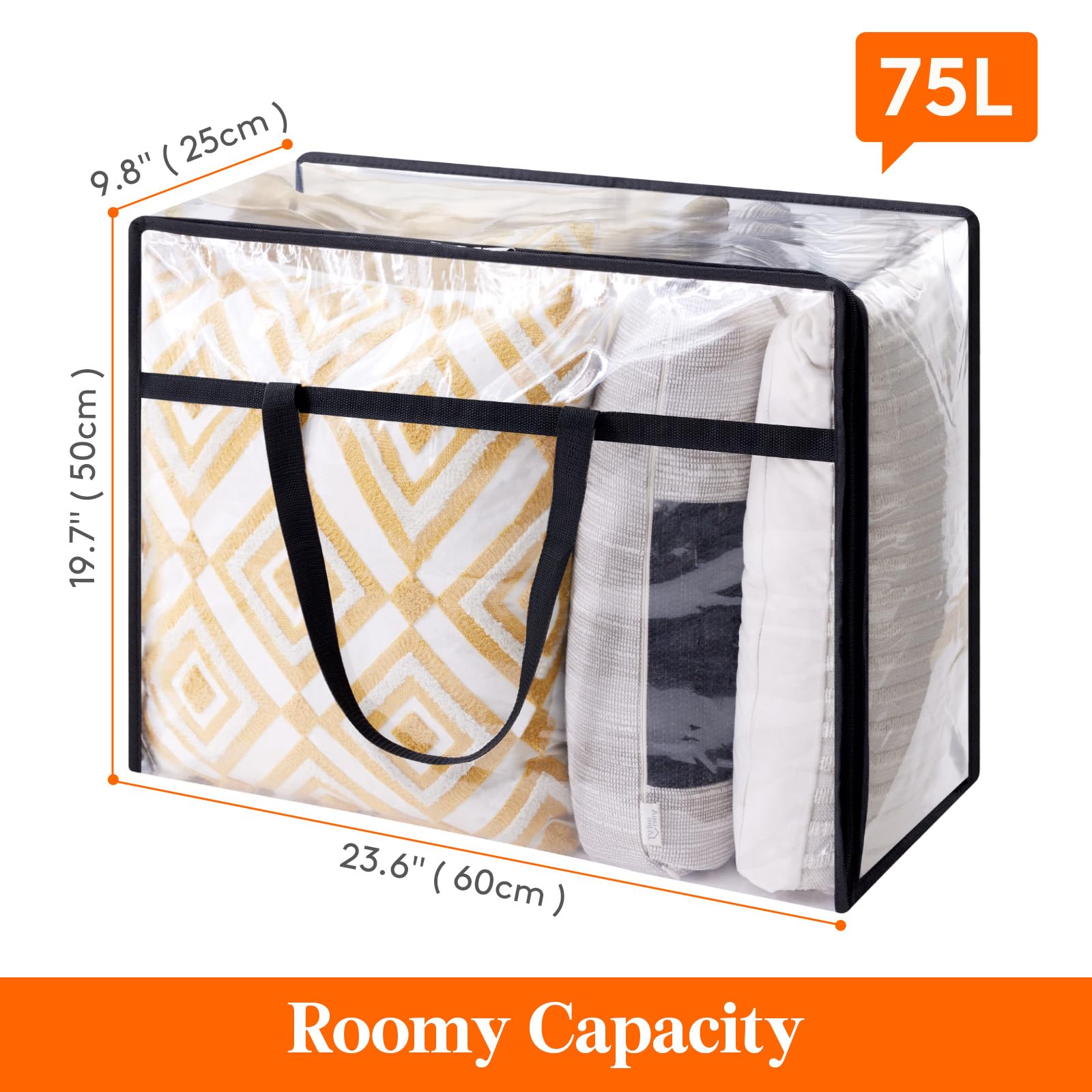 Lifewit 4 Pack Clear Plastic Storage Bags - Image 3