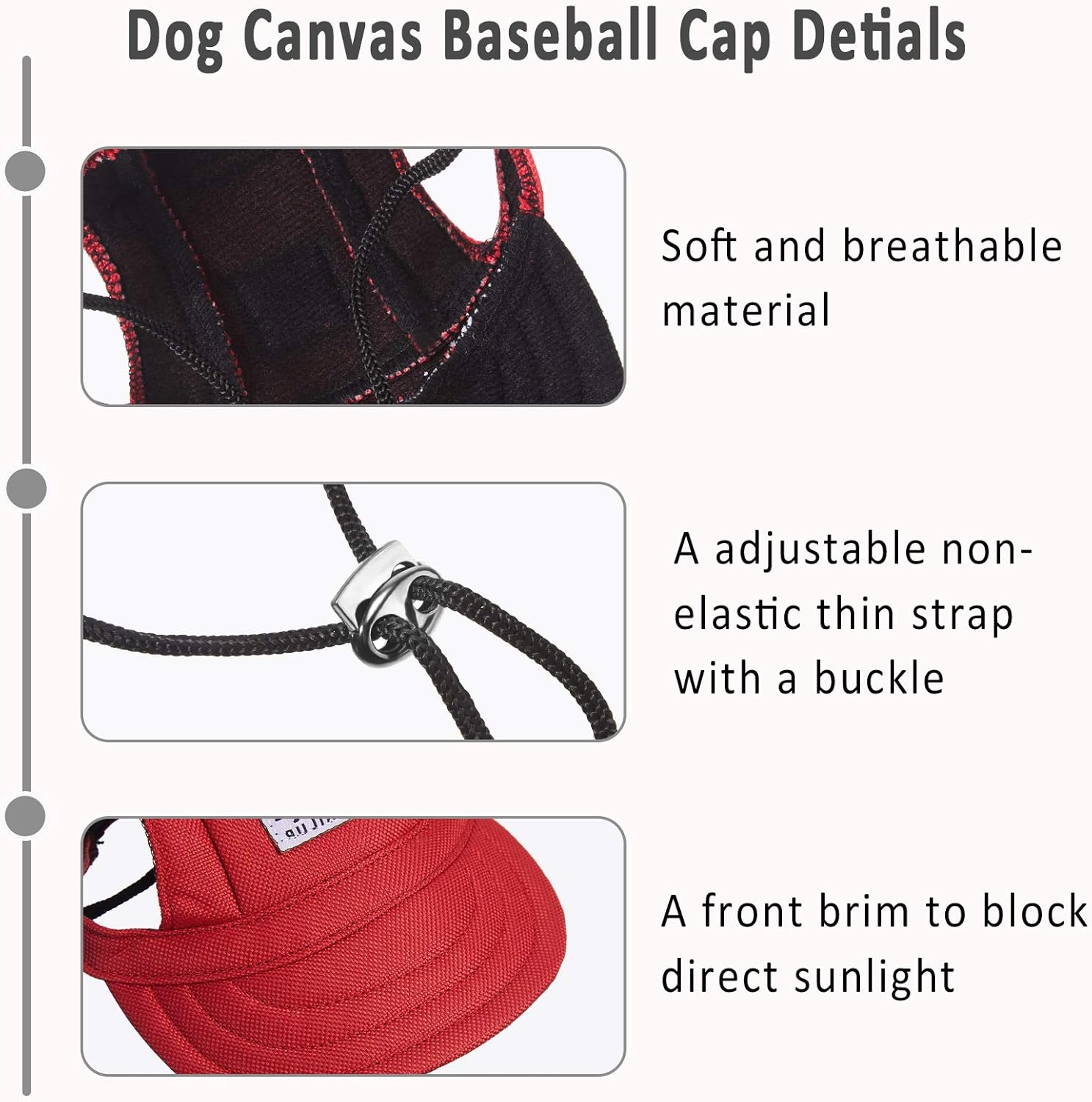 4 Pieces Dog Visor Hats Dog Baseball Caps Pet Sun Protection Caps Outdoor Sports Hats with Ear Holes Pet Baseball Caps with Adjustable Chin Strap for Small Dogs : Pet Supplies