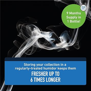 Essential Values Cigar Humidor Solution - 16oz Propylene Glycol Solution (PG) For Humidifiers - Cigar Juice - Humidor Liquid Accessories and Supplies