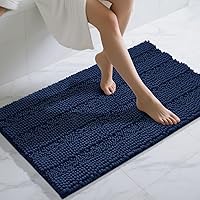 Vista 21 de Yimobra Tapetes de baño lavables, de chenilla súper suave y absorbente, para suelo y alfombra, de secado rápido, antideslizante, para bañera y Beige