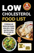 LOW CHOLESTEROL FOOD LIST: 28 Delicious and Nutrient-Rich Recipes, along with a 4-Week Meal Plan to Boost HDL and Lower LDL Levels (GUIDE TO A LIST OF HEALTHY FOODS)