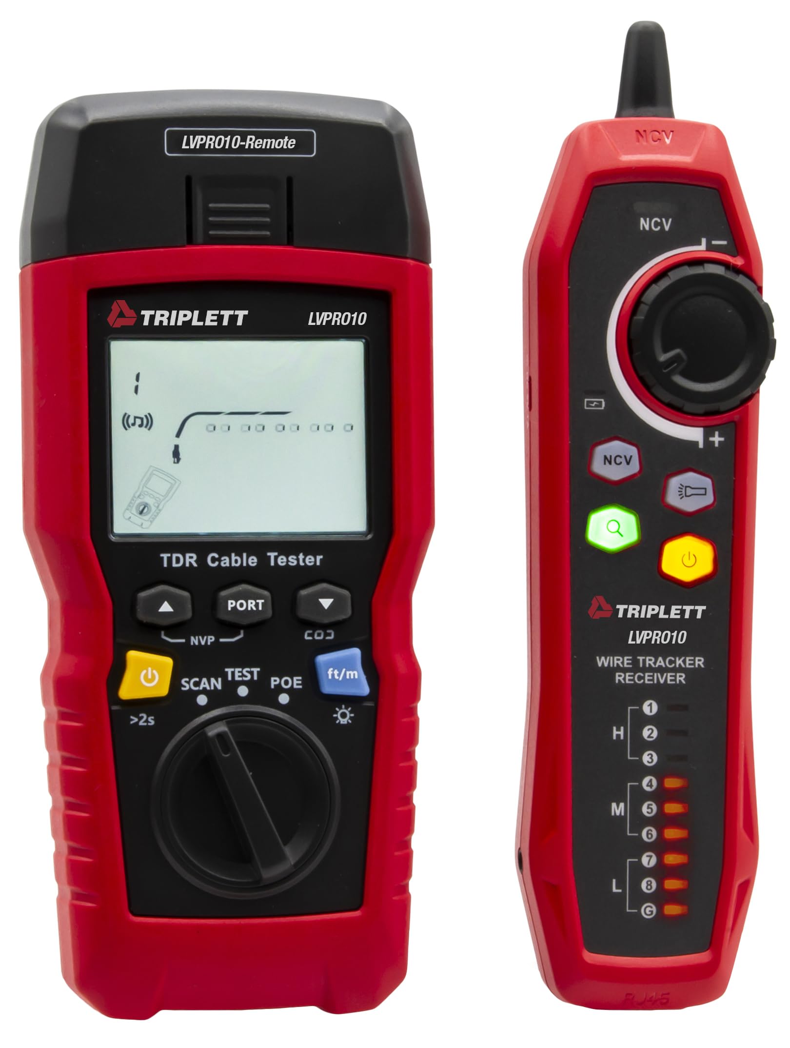 Triplett LVPRO10 TDR/Kabeltester – Testen und Verfolgen sowohl Twisted Pair (CAT5E/6/6A/8) als auch Koaxialkabel