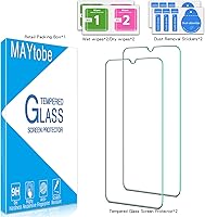 Vista 6 de MAYtobe [Paquete de 2] Protector de pantalla diseñado para Samsung Galaxy A23 5G, vidrio templado, compatible con fundas, sin burbujas, fácil