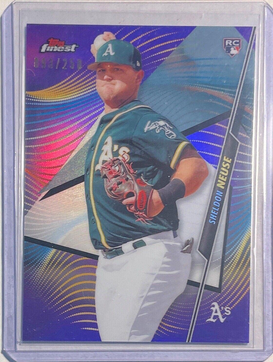 Sheldon Neuse 2020 Topps Finest Refractor Rookie Rc #d 093/250 - Baseball Slabbed Rookie Cards