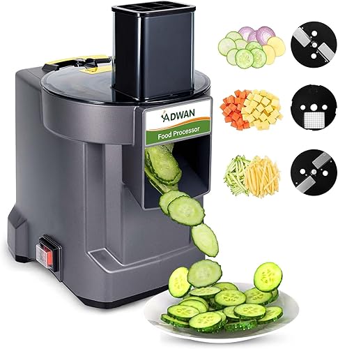 Cortador de verduras comercial 3 en 1, procesador de alimentos multifuncional, cortador eléctrico de papas, cortador automático de cebolla y