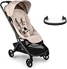 Bugaboo Butterfly 2 Lightweight Travel Stroller Cabin Size - Set with Bumper Bar - One-Hand Fold Portable Pushchair, Baby Buggy with Reclining Seat, Storage Basket, Carry Strap – Desert Taupe
