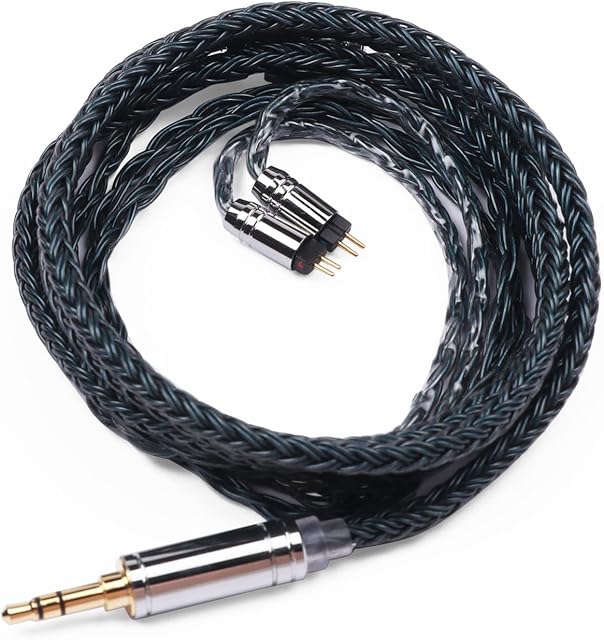 Linsoul Tripowin Zonie 16 Core Silver Plated Cable SPC Earphone Cable (2pin 0.78-3.5mm, Moss)