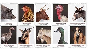 Heritage Breeds, 1 Sheet of 20 Forever Postage Stamps, First Class Letter, Anniversary, Wedding, Celebration