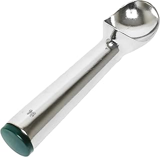 Thunder Group SLTHDP016 Dipper, 2-1/2 oz. Capacity, one-Piece, cast Aluminum, Smooth Finish, Green end Handle, Pack of 12