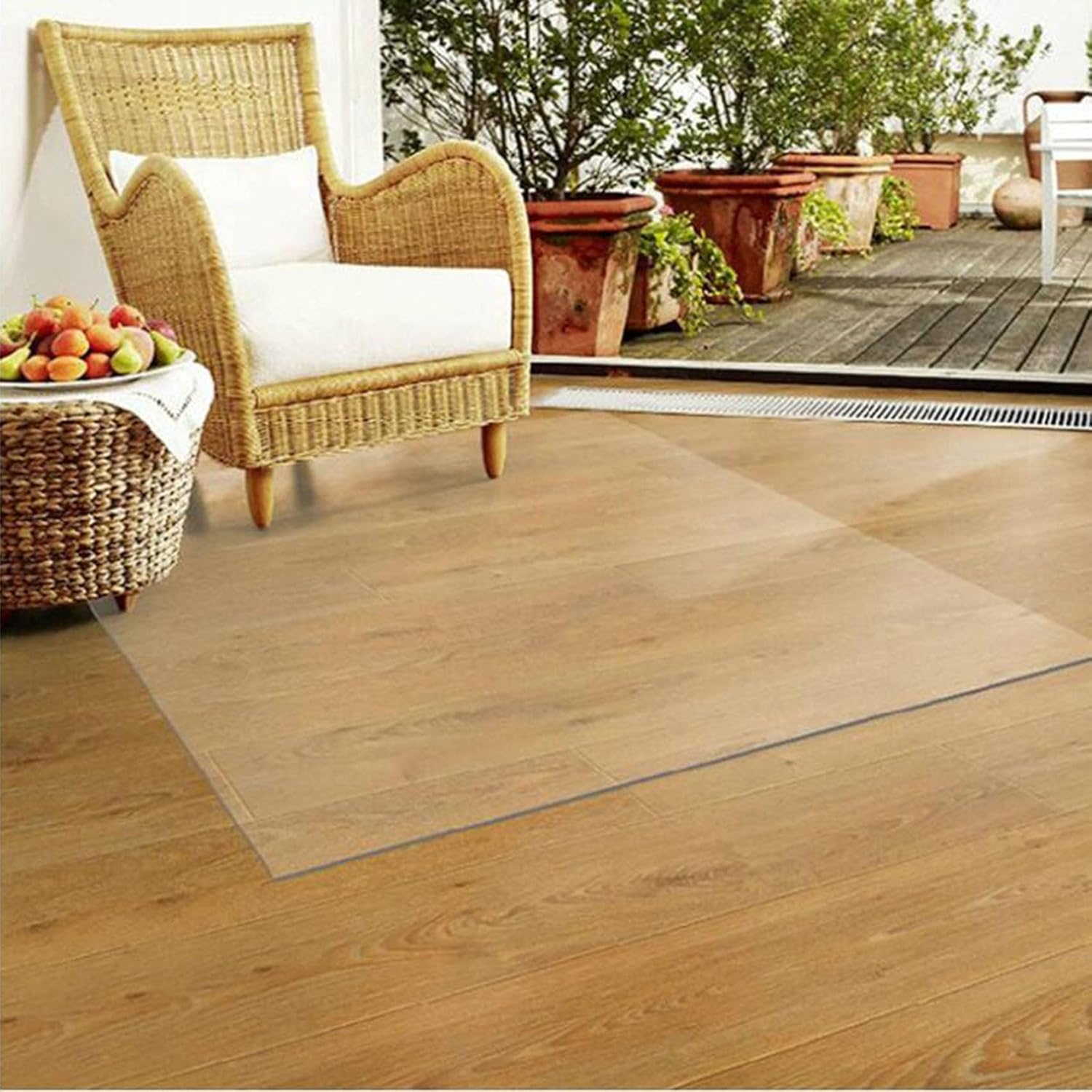 Transparent Chair Mat 1.5mm Chair Mat Office Chair Mat, Cover Protector Clear Carpet,Runner Rug Hardwood Cover Protector Clear Carpet, Wood Floor/Tile/Table Top,Clear-125x450cm(4.1ftx14.5ft)