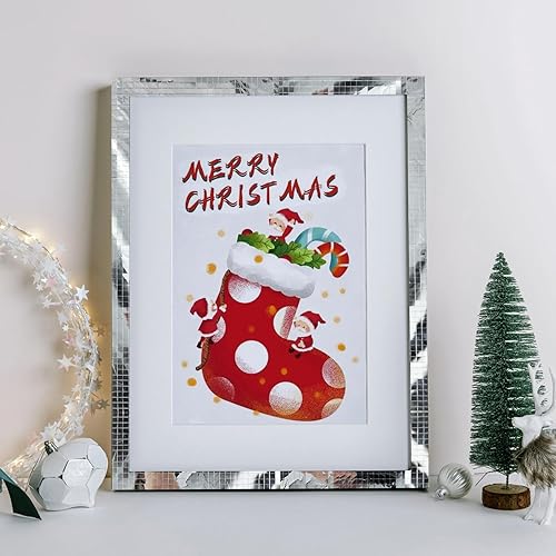 Miniatura 7 de 18000 azulejos de mosaico de espejo de vidrio autoadhesivos, 0.197 x 0.197 in, mini calcomanías cuadradas de bola de discoteca para manualidades,