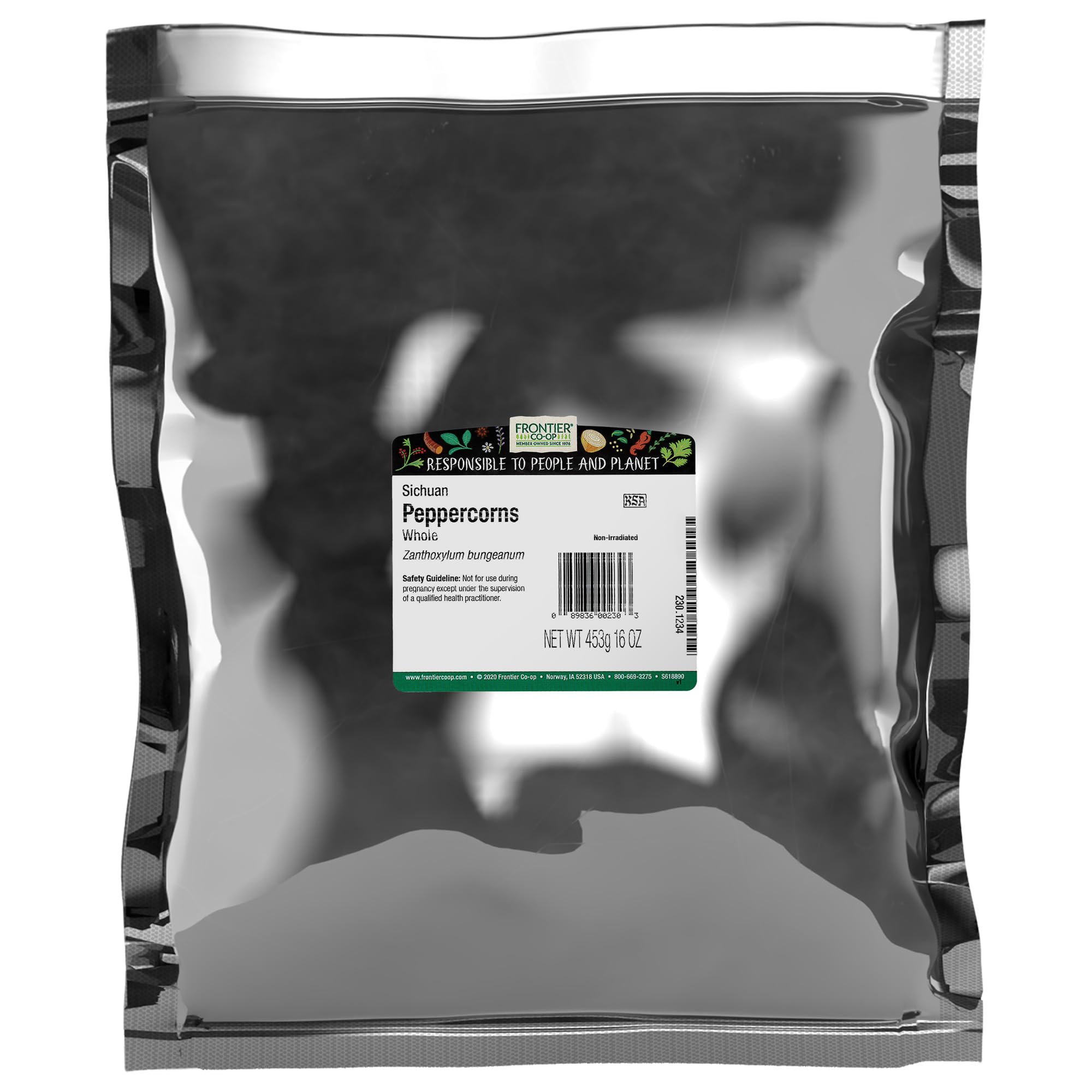 Frontier Co-op Whole Szechuan Peppercorns, 1lb Bulk Bag - Sichuan Pepper Corn Spice for Authentic Chinese Cooking Recipes, Restaurant Supply, Grinder Refill