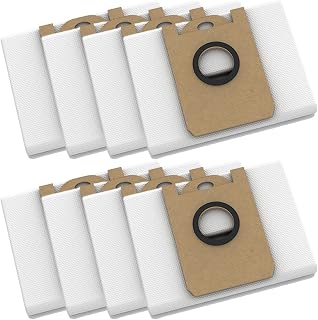 Bolsas de aspiradora desechables de 3,5 L para BObsweep Dustin para Orb-i 3/8 unidades, gran capacidad, filtración eficiente, duraderas, fáciles de instalar, tela blanca no tejida (8 paquetes)