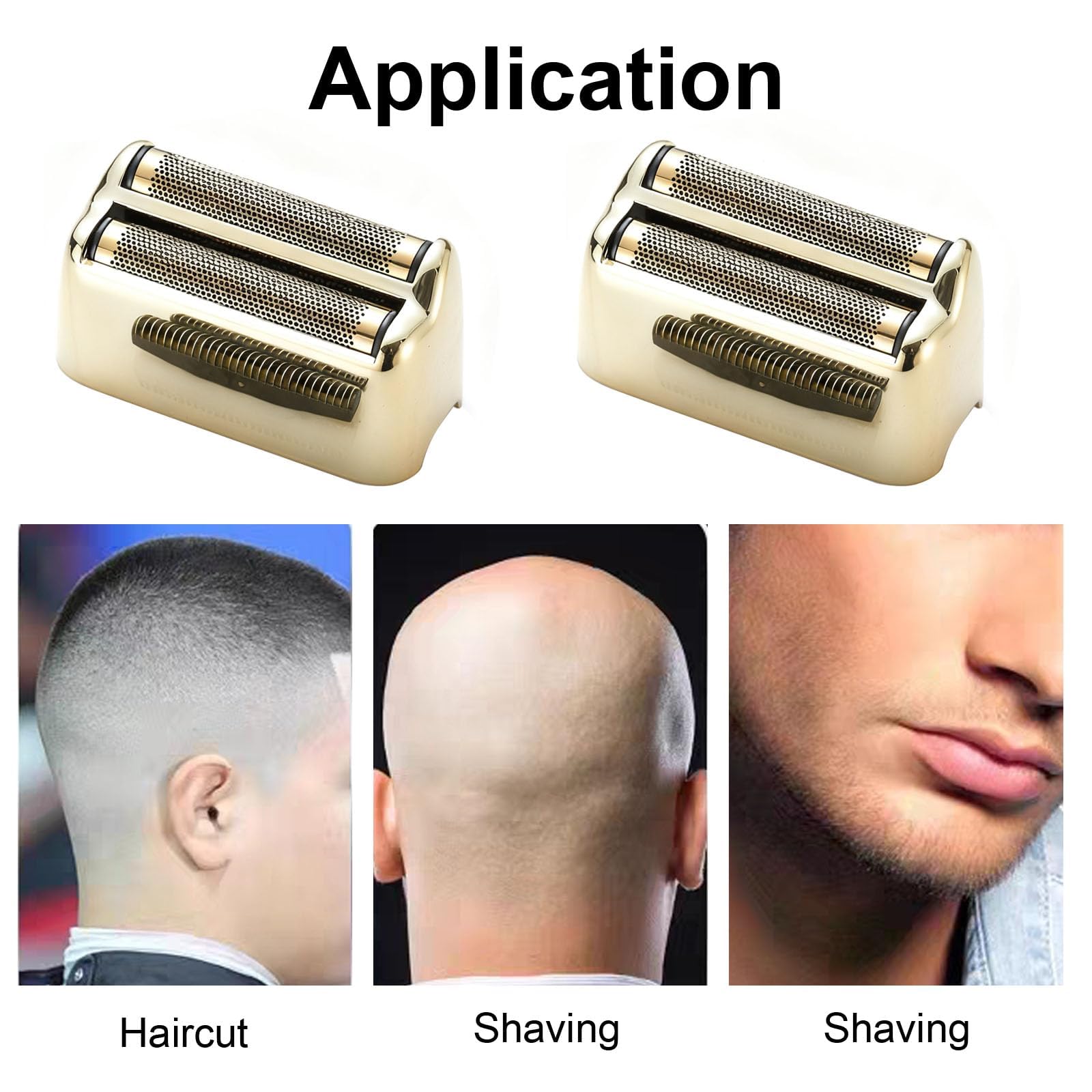 2 PCS Shaver Kopf und 4 Pcs Doppelfolie mit 1 Bürste Kompatibel mit BaByliss PRO Doppelfolienrasierer, BaBylissPRO FXFS2 Rasierer, Rasierer Ersatzfolienkopf