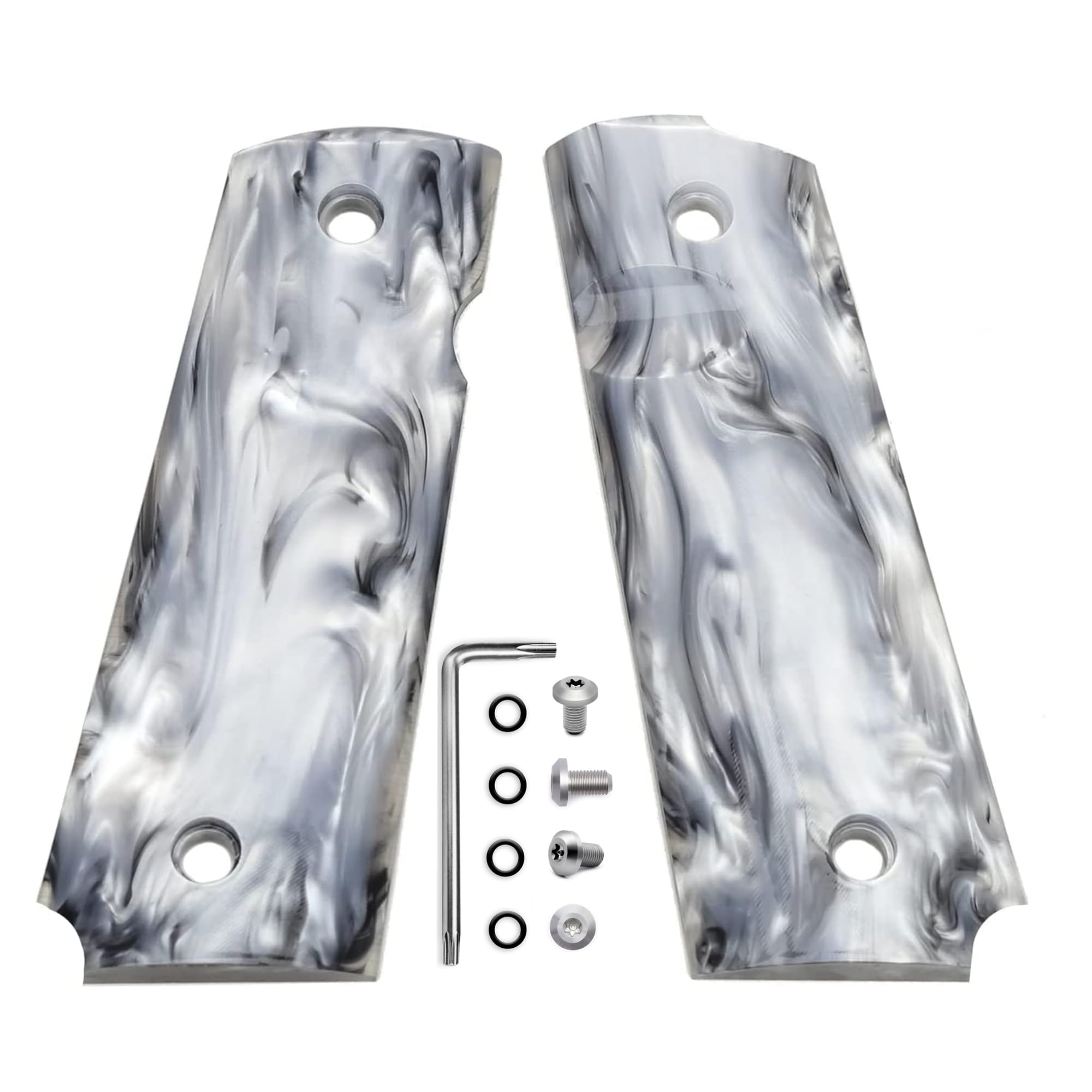 Photo 1 of 1911 Pearl Grips Government/Commander Grip High Polished Synthetic Pearl Resin