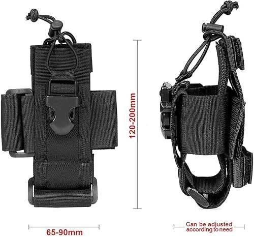 Miniatura 4 de LUITON Tactical Molle - Bolsa de radio resistente para walkie talkies bidireccionales, compatible con bolsaspaquetesbolsas (negro)