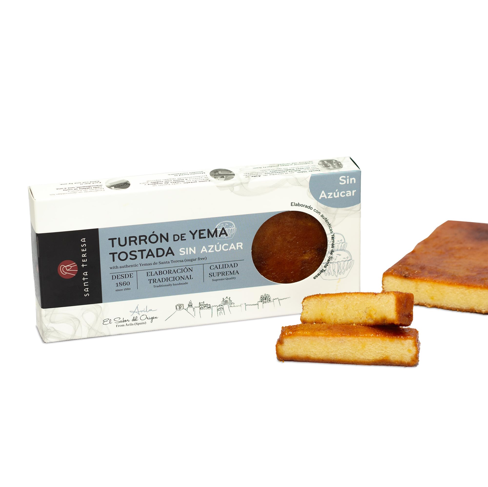 Turrón de Yema Tostada Sin Azúcar Santa Teresa 270g