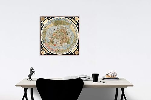 Miniatura 3 de Mapa histórico - Mapa del mundo, 1587, Urbano Monte - Arte de pared vintage de 36 x 36 pulgadas