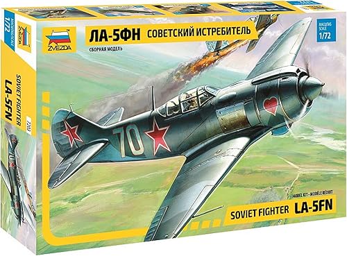 ZVEZDA 7203 Lavochkin La-5FN Soviet Fighter - Modelo de Plástico Kit Escala 1/72 42 Detalles Longitud 4.25"
