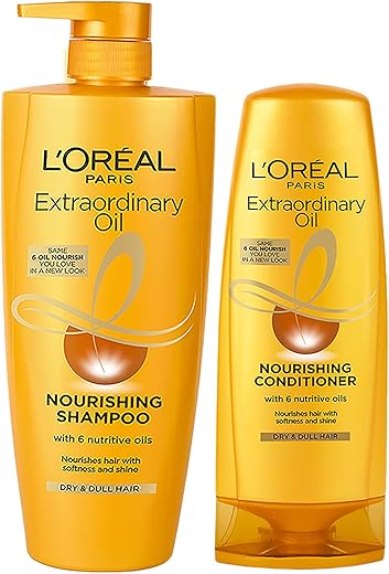 L'Oreal Paris 6 Oil Nourish Shampoo, 640ml (With 10% Extra) And L'Oreal Paris 6 Oil Nourish Conditioner, 175ml (With 10% Extra)
