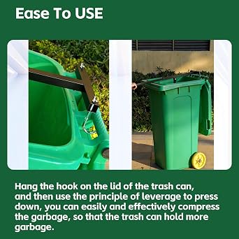 Heavy Duty Iron Touchless Manual Trash Compactor,Trash Can Compactor
