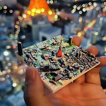 ミニチュア　東京タワー無しの東京都港区　ジオラマ　フィギュア　1/64より小 ミニチュア 東京タワー無しの東京都港区 ジオラマ フィギュア 1