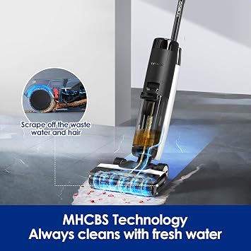 Tineco Floor ONE S7 Pro Smart Cordless Wet Dry Vacuum Cleaner, Long Runtime, Great for Sticky Messes, Self-Cleaning, 158FHot Air FlashDrying, Dual-Sided Edge Cleaning, Extended Battery Lifespan