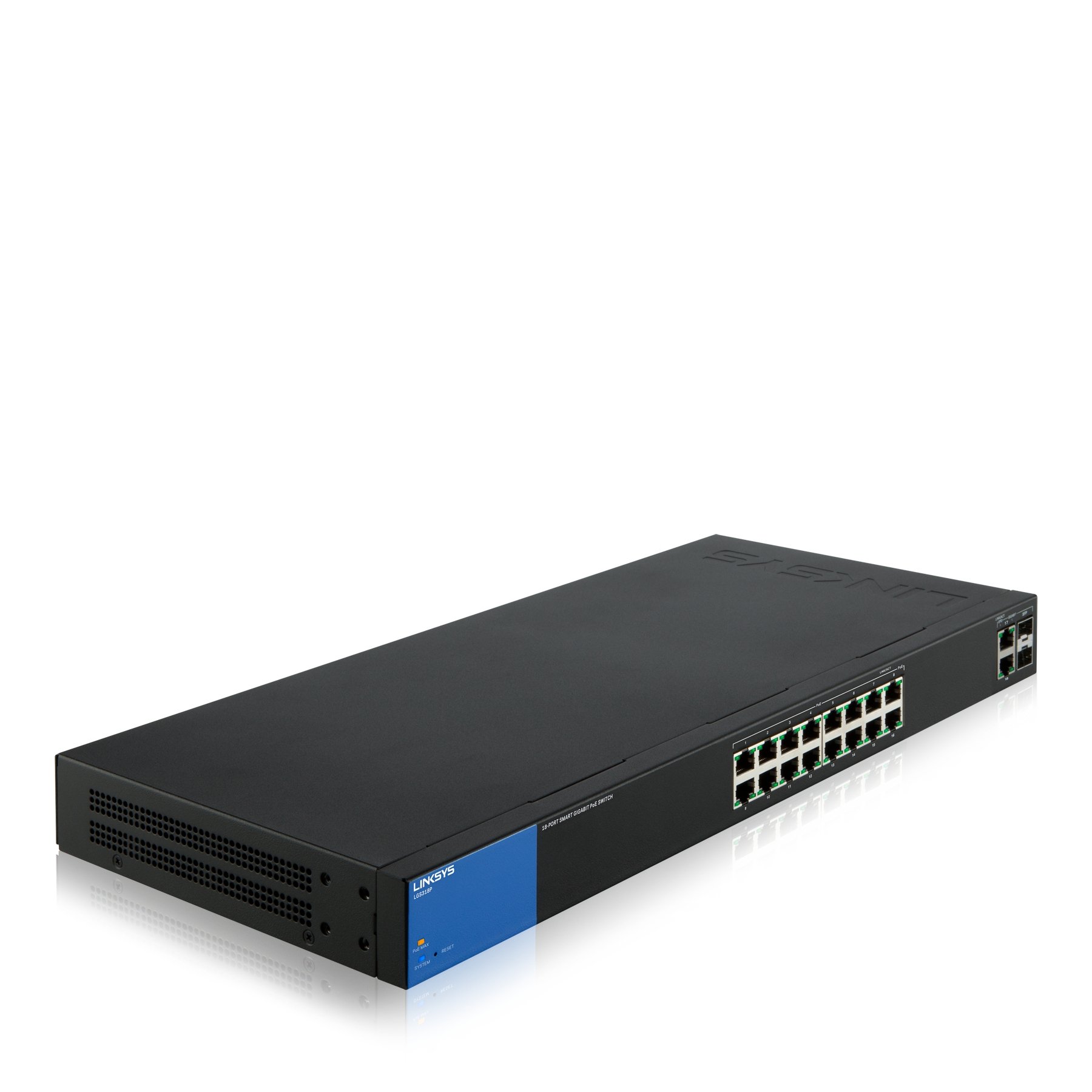 Linksys LGS108P-EU switch de red Gigabit no administrado de 8 puertos con 4 puertos PoE+, hasta 1000 Mbps para empresas y particulares, vigilancia IP, conmutador Ethernet de sobremesa — view 21