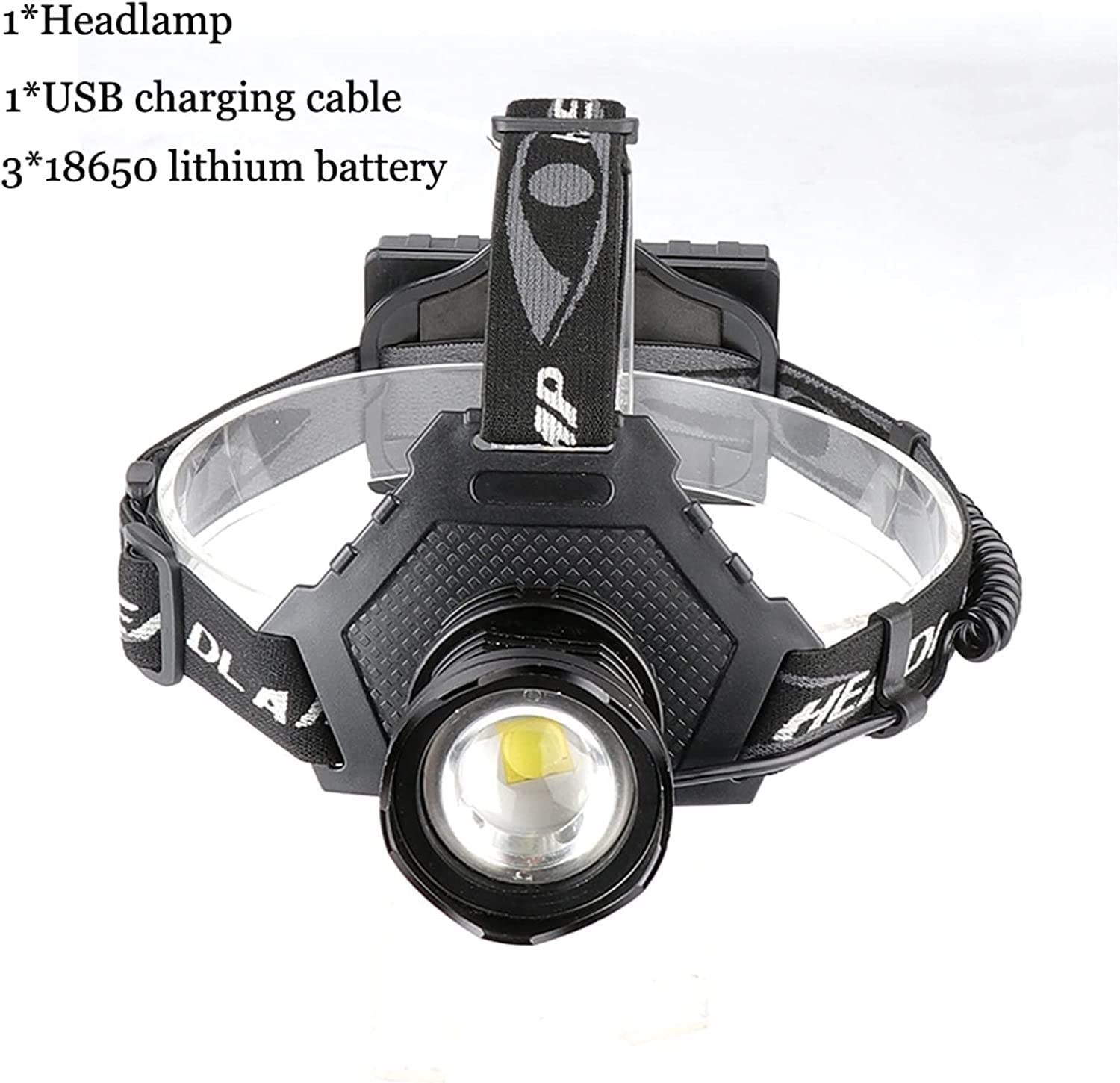 BArobo Mocna lampa czołowa zewnętrzne oświetlenie LED reflektor 18650 bateria litowa USB ładowanie teleskopowa regulacja Camping lampa czołowa Outdoor Camping Jogging praca nocna